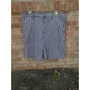 Vintage Ecko Unltd Men's Plaid Cargo Shorts Size W34 Hiphop Rave Skater Y2k